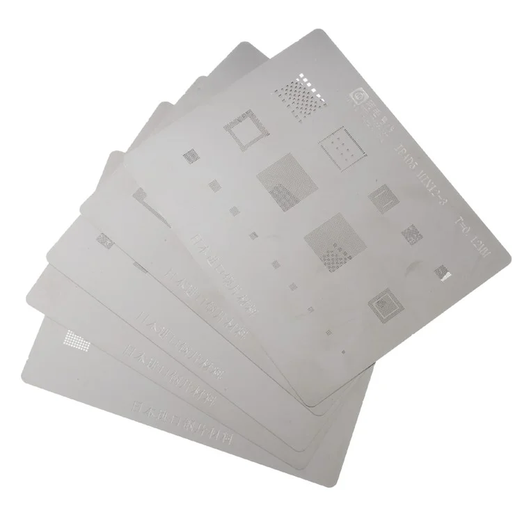5Pcs/Set Solder Tin Plate BGA Steel Mesh IC Chip Plating Mesh for iPad Pro, iPad Mini, Etc.