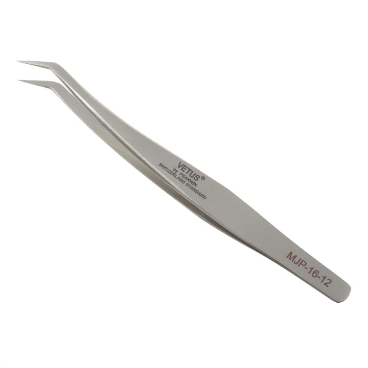 VETUS MJP-16-12 VETUS High Strength Stainless Steel Professional Curved Tip Tweezers Repair Tool - Style A