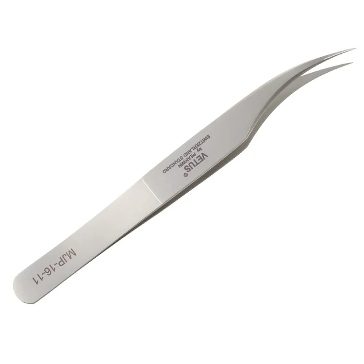 VETUS MJP-16-12 VETUS High Strength Stainless Steel Professional Curved Tip Tweezers Repair Tool - Style A