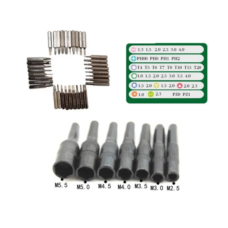 Mejor BST-8912 45-in-1 Bits Cambiantes Destornillador Kit de Herramientas de Reparación Profesional