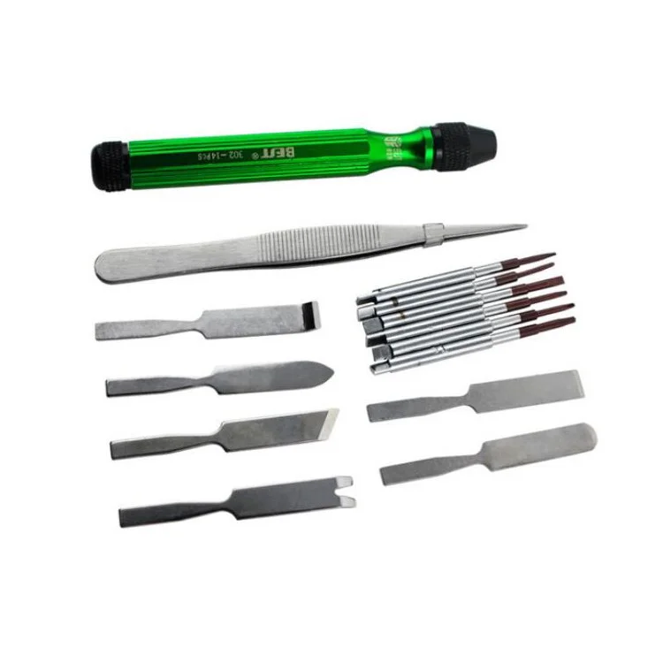 BEST BST-302 14-in-1 Precision Screwdriver Tweezers Pry Repair Tool Kit