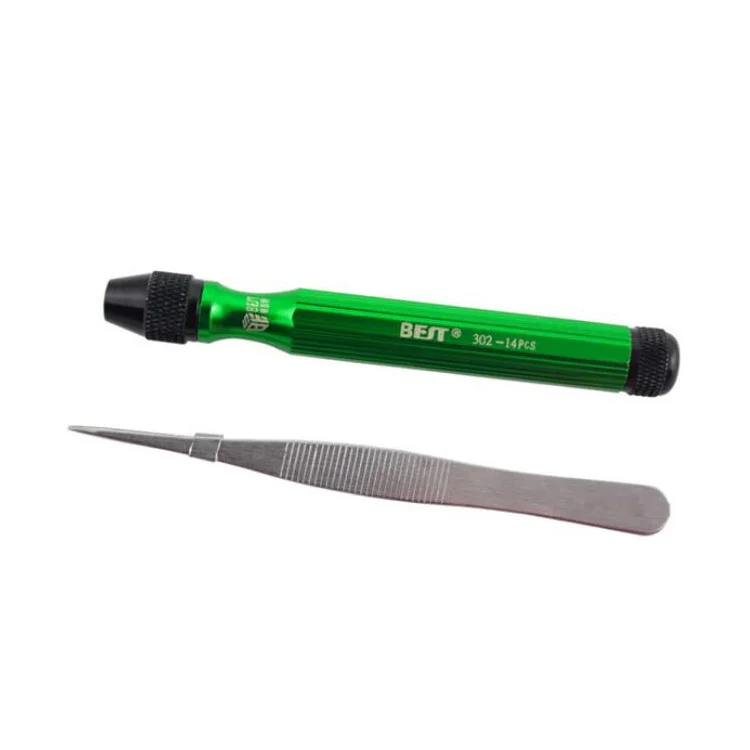 BEST BST-302 14-in-1 Precision Screwdriver Tweezers Pry Repair Tool Kit