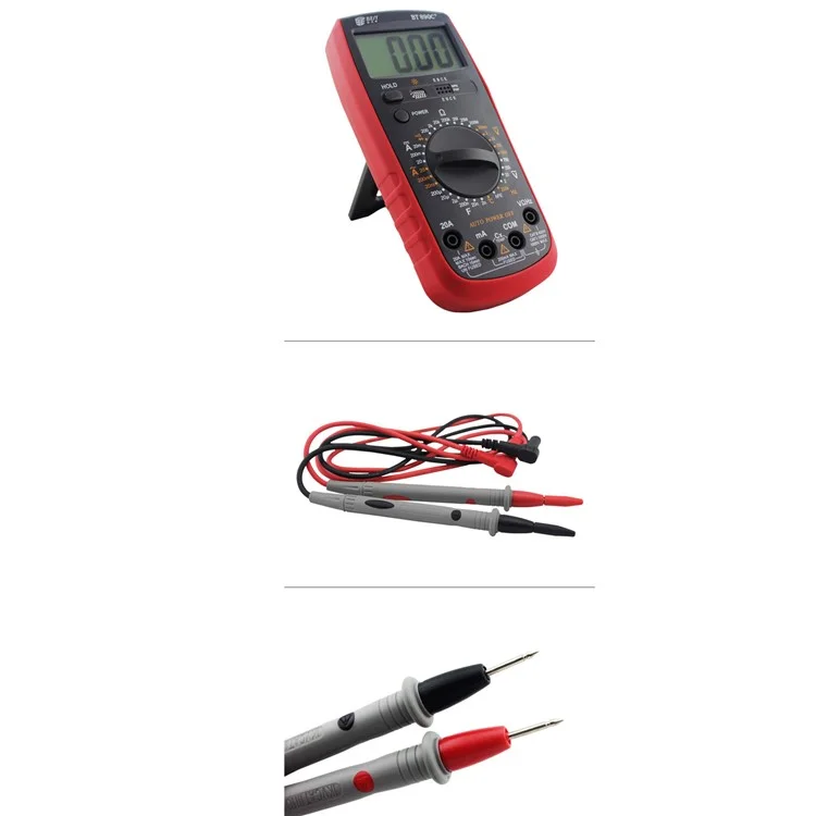 BEST BST-890C+ Modern Digital Multimeter AC/DC Voltage Current Resistance Diode Tester with Large LCD Screen
