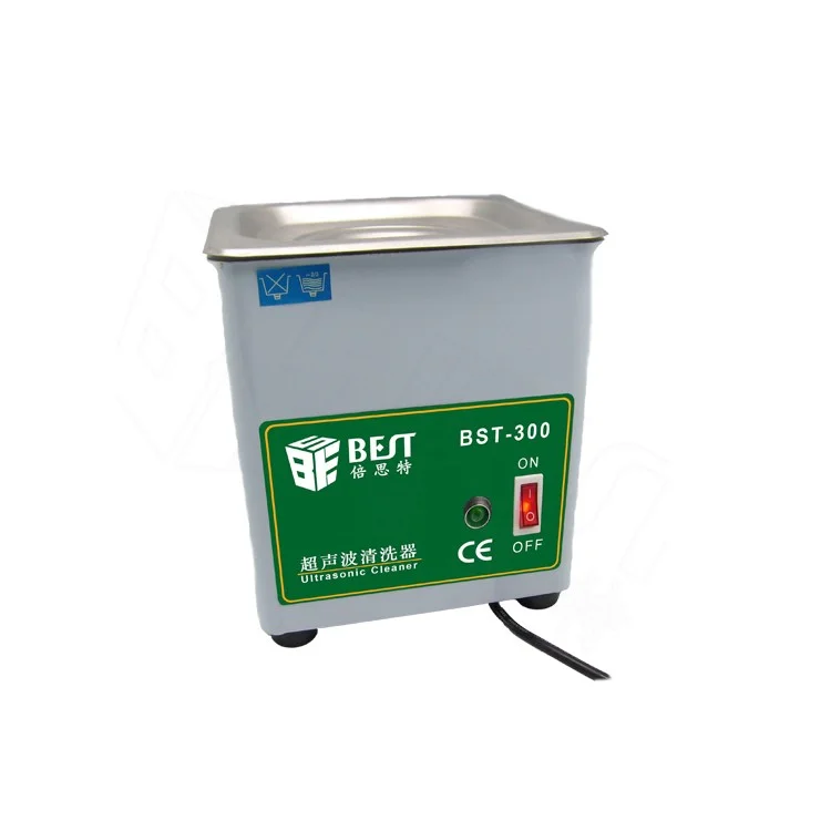 BEST BST-300 110V 50W Stainless Steel Ultrasonic Cleaner Ultrasonic Cleaning Machine Capacity 1.8L - EU Plug