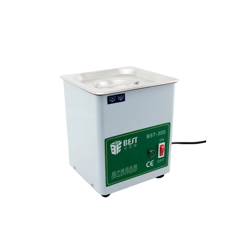 BEST BST-300 110V 50W Stainless Steel Ultrasonic Cleaner Ultrasonic Cleaning Machine Capacity 1.8L - EU Plug