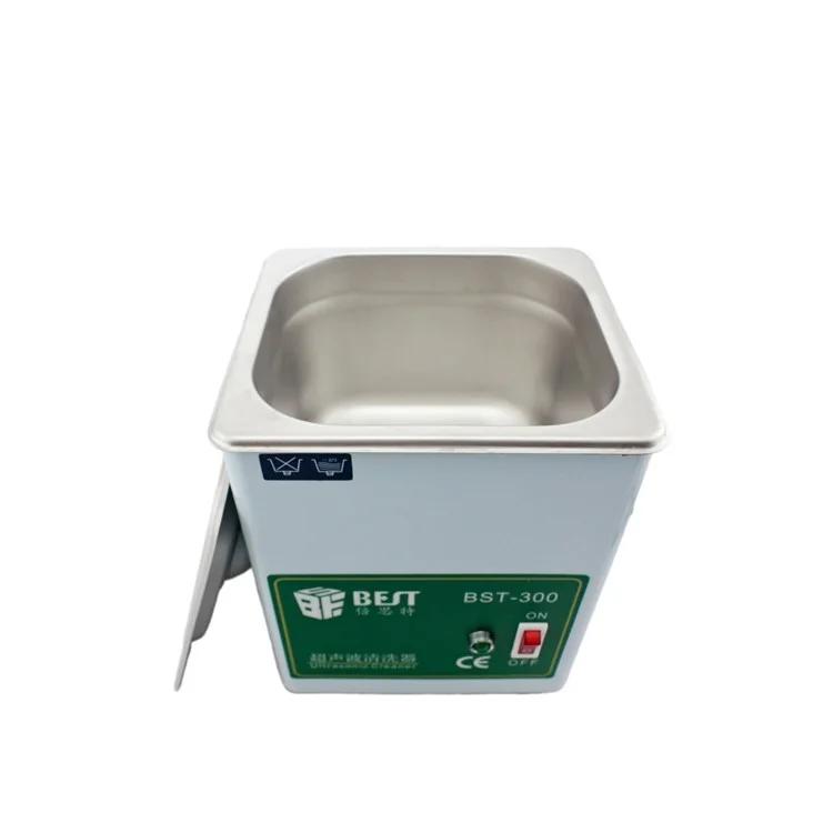 BEST BST-300 110V 50W Stainless Steel Ultrasonic Cleaner Ultrasonic Cleaning Machine Capacity 1.8L - EU Plug