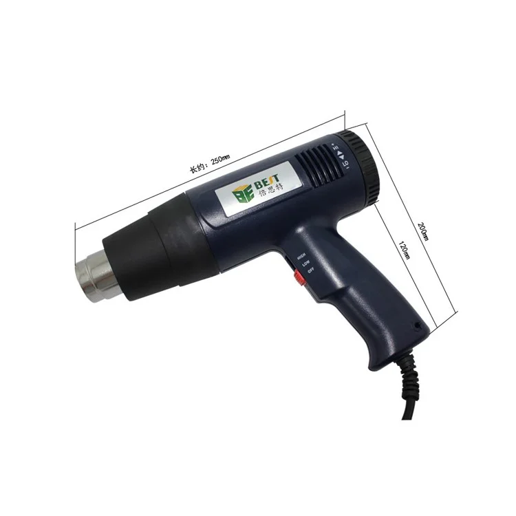 BEST BST-8016 1600W 3A Adjustable Temperature Electronic Heat Gun for Crafts, Shrink Tubing, Repair - 110V / EU Plug
