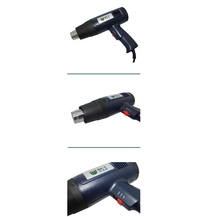 BEST BST-8016 1600W 3A Adjustable Temperature Electronic Heat Gun for Crafts, Shrink Tubing, Repair - 110V / EU Plug