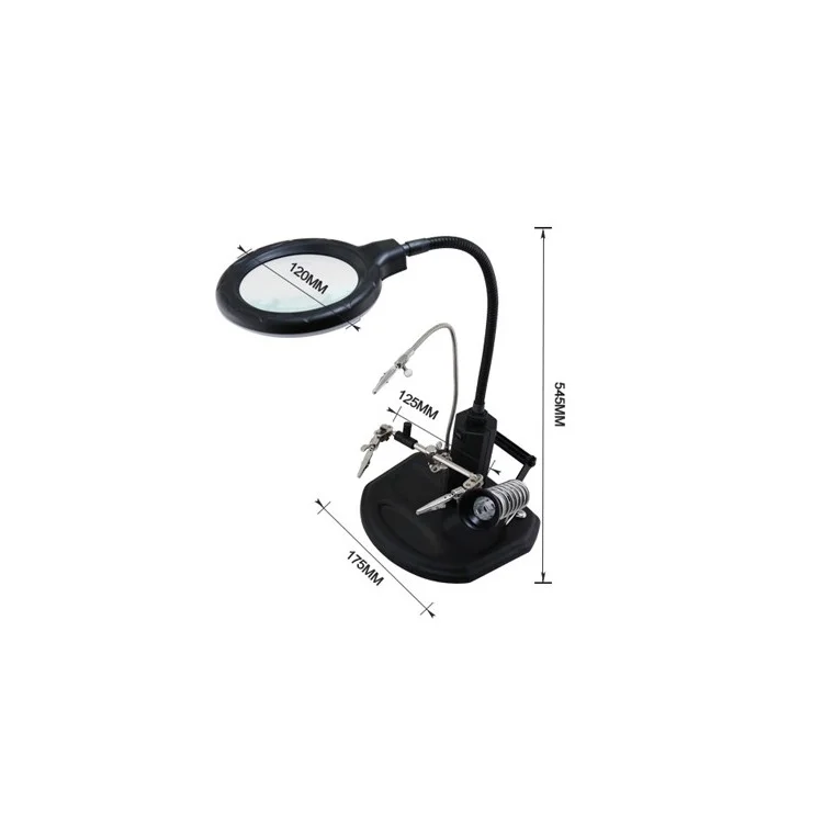 BEST BST-308L LED Lamp 2.5X/4X Magnifying Glass with Clips