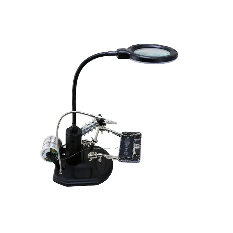 BEST BST-308L LED Lamp 2.5X/4X Magnifying Glass with Clips