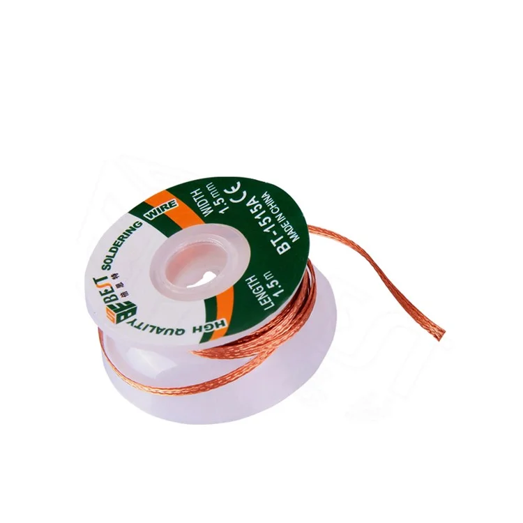 BEST BT-1515A 1,5 mm x 1,5 m Kupferlegierungs-Lötentfernungs-Geflecht-Draht