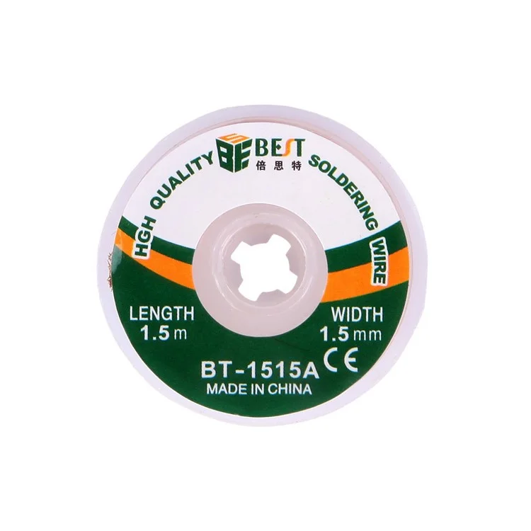 BEST BT-1515A 1,5 mm x 1,5 m Kupferlegierungs-Lötentfernungs-Geflecht-Draht