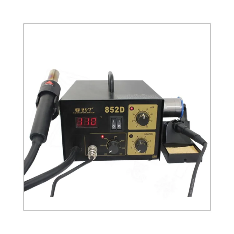 BEST BST-852D Single LED Displayer SMD Rework Station Hot Air Lead-Free Soldering Iron - AC 110V