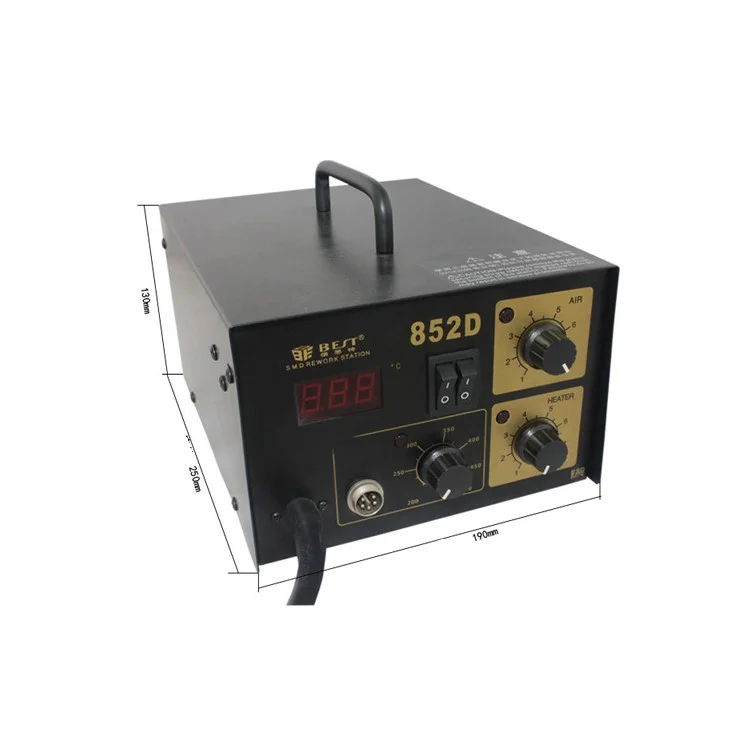 BEST BST-852D Single LED Displayer SMD Rework Station Hot Air Lead-Free Soldering Iron - AC 110V