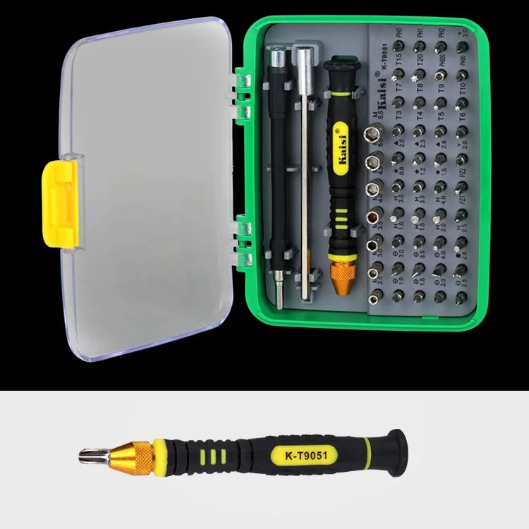 KAISI K-T9051 51-in-1 Professional Opening Tools Precision Handle Screwdrivers Set