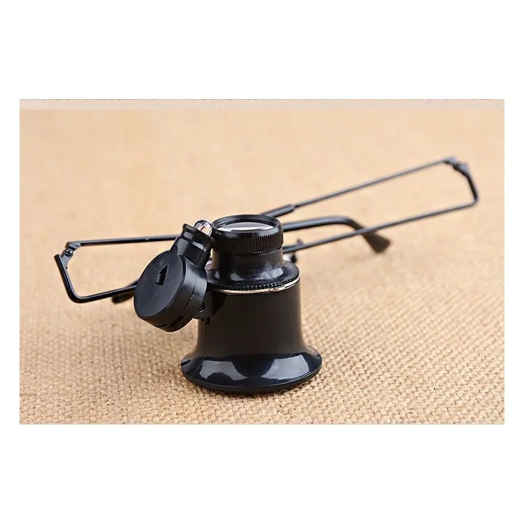 Monocle 20X Magnifier Eyewear Style Magnifier with LED Light