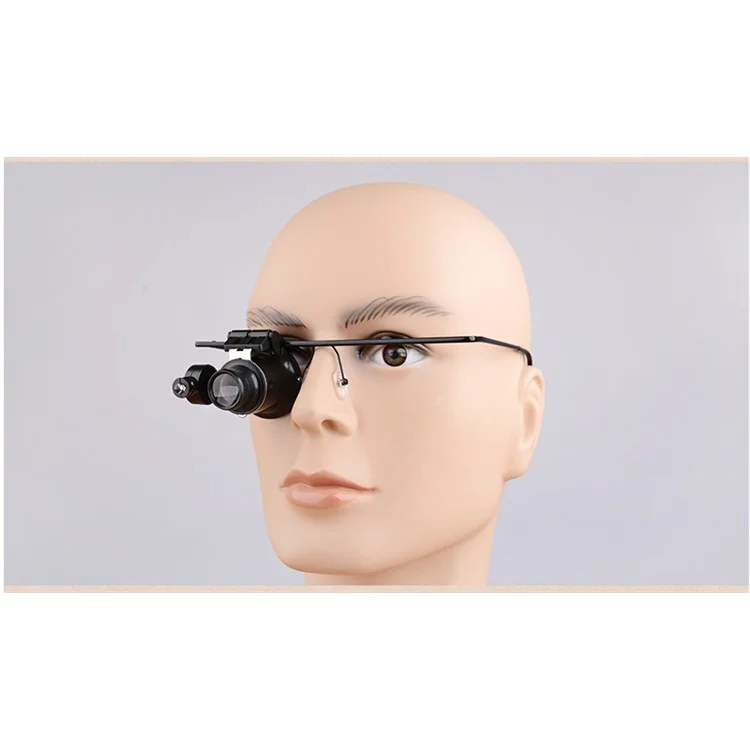 Monocle 20X Magnifier Eyewear Style Magnifier with LED Light