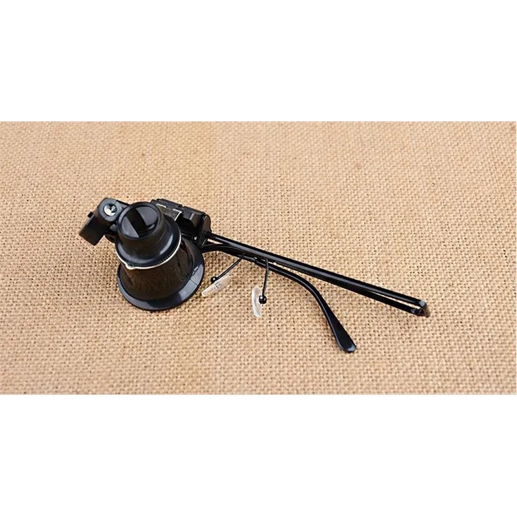 Monocle 20X Magnifier Eyewear Style Magnifier with LED Light