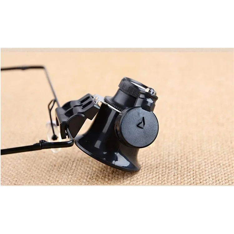 Monocle 20X Magnifier Eyewear Style Magnifier with LED Light
