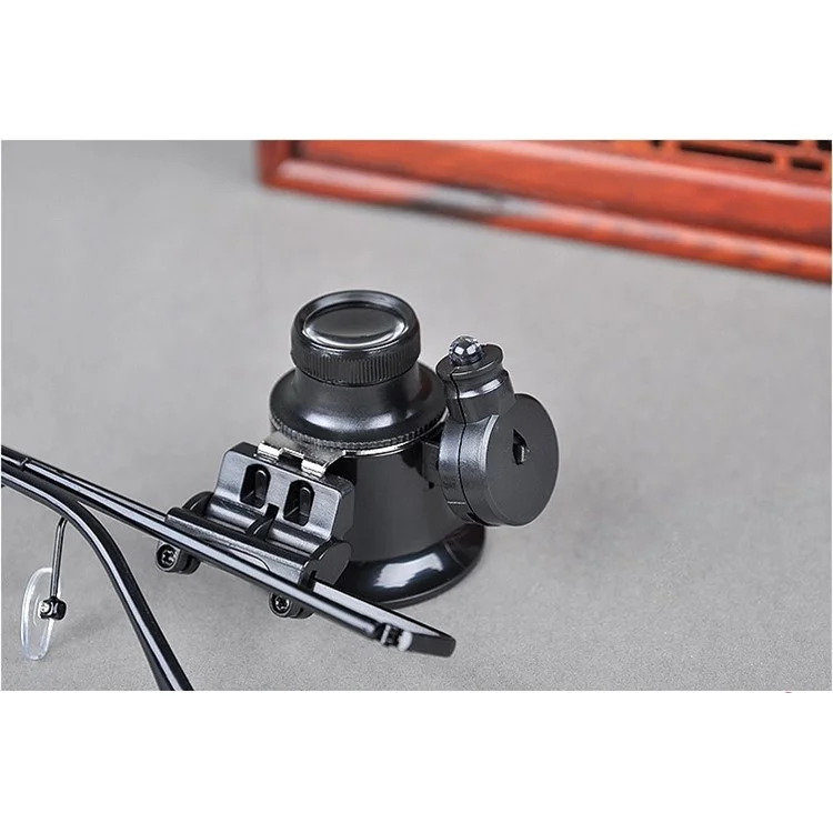 Monocle 20X Magnifier Eyewear Style Magnifier with LED Light