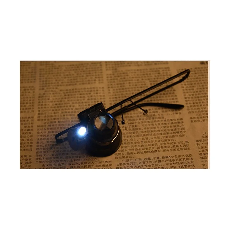 Monocle 20X Magnifier Eyewear Style Magnifier with LED Light