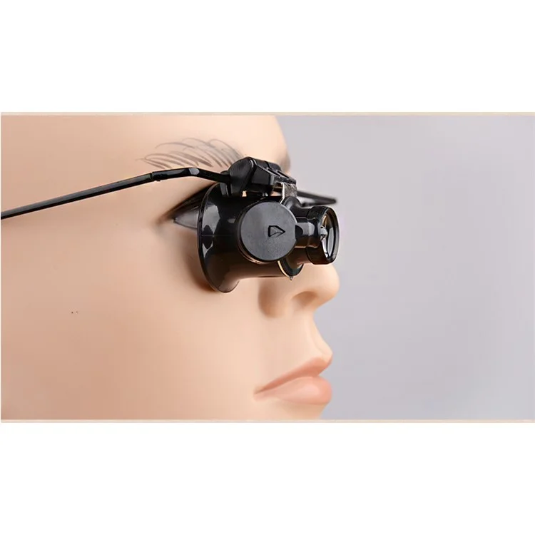 Monocle 20X Magnifier Eyewear Style Magnifier with LED Light