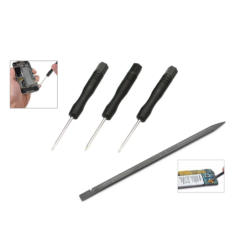 50pcs/lote JF-8161 8-in-1 Adhesivo Adhesivo Pegatina Destornillador Kit de Reparación de Herramientas de Destornillador de Destornillador Kit de Desmontaje Para el Iphone 8/7/6s/6