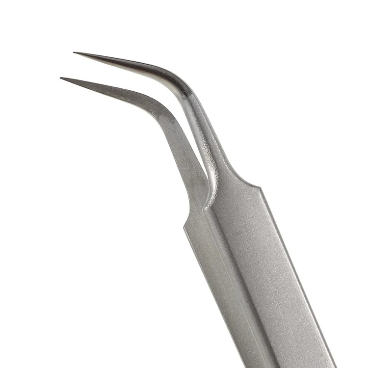 Aaa-14W Extra Long Curved Tip Metal Tweezer for Mobile Phone Mainboard Maintenance