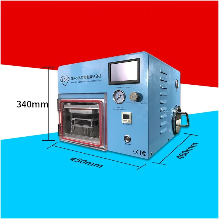 TBK-508 Professional Smart Curved Screen Laminating Bubble Removing Machine Built-in Vacuum Pump 110V - US Plug