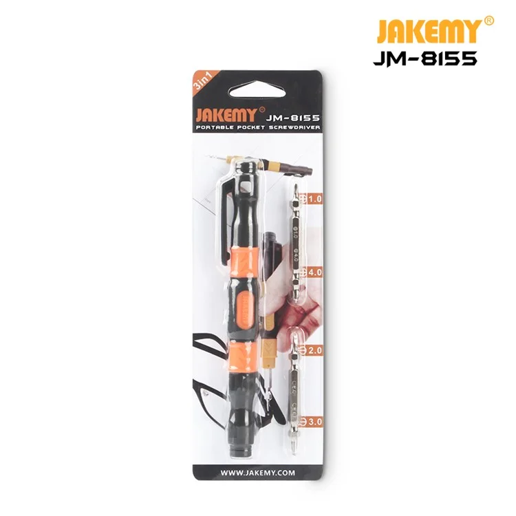 JAKEMY JM-8155 3 in 1 Portable Pocket Screwdriver Set