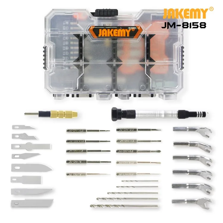 Jakemy JM-8158 34 Dans 1 Couteau Scalpel Outils Multifonctions Set Art Stylo Couteau Couteau Couteau De Précision