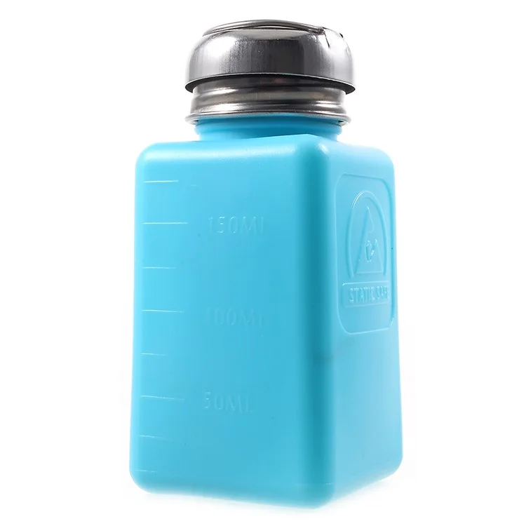 180ML Plastic Liquid Alcohol Bottle ESD Fluid Dispenser - Blue