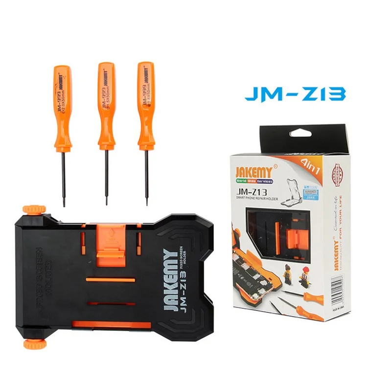 JAKEMY JM-Z13 4-in-1-pcb-reparatur-smartphone-halter + 3 Schraubendreher Reparaturwerkzeugkit