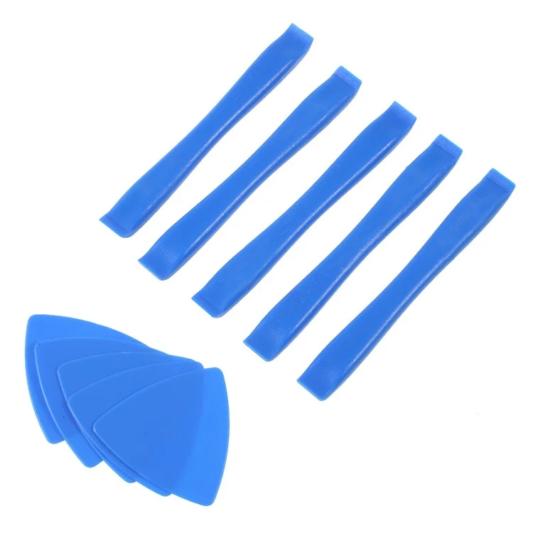 Set di 10 in 1 con 5 barre di plastica per estrazione e 5 paddle triangolari per apertura