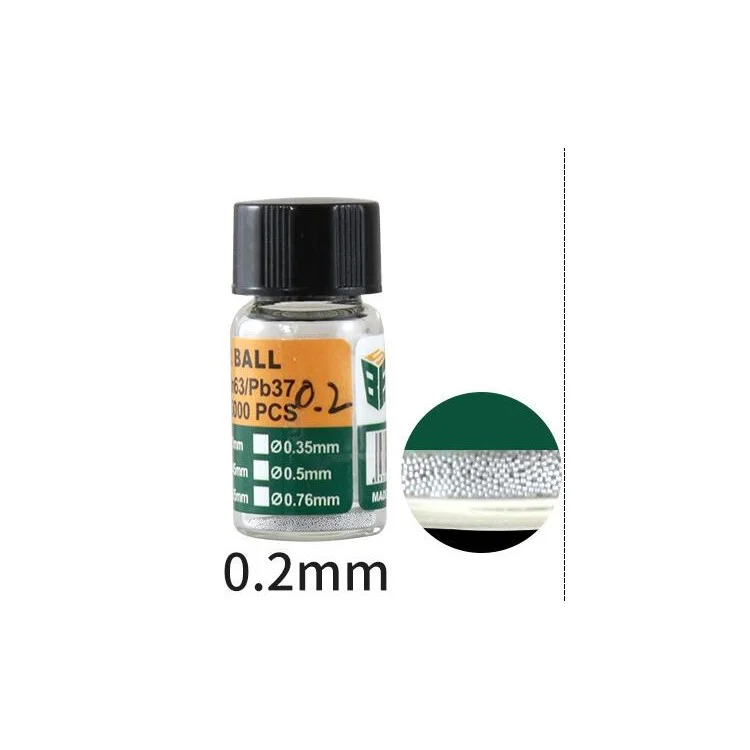 1 Flasche Zinn BGA Reballing Lötbälle für BGA Rework Reparaturwerkzeuge - Durchmesser: 0,2 mm