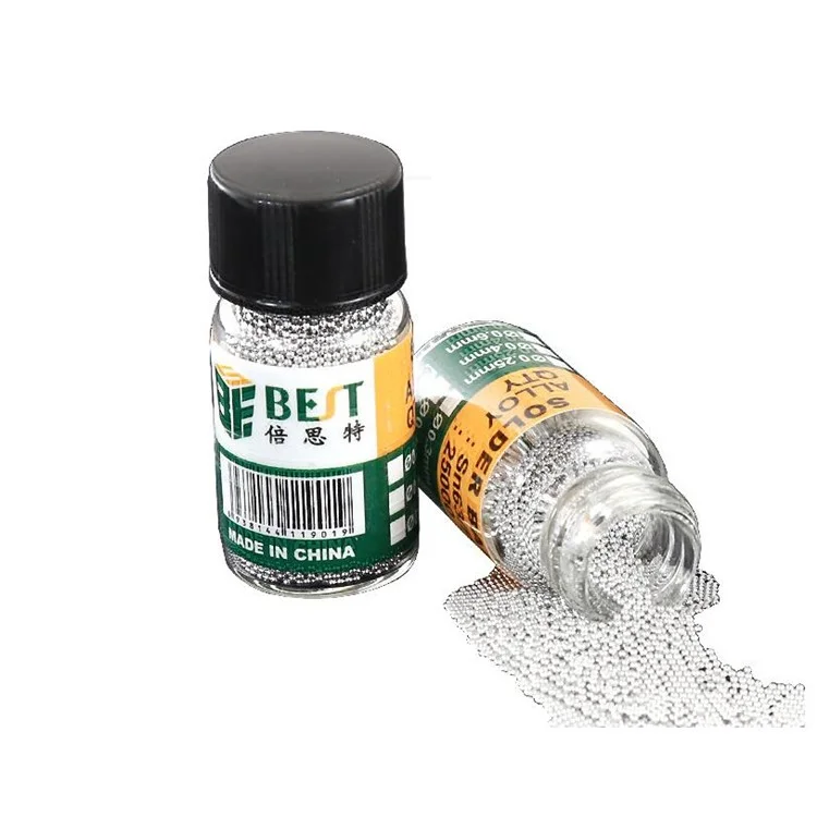 1 Flasche Zinn BGA Reballing Lötbälle für BGA Rework Reparaturwerkzeuge - Durchmesser: 0,2 mm