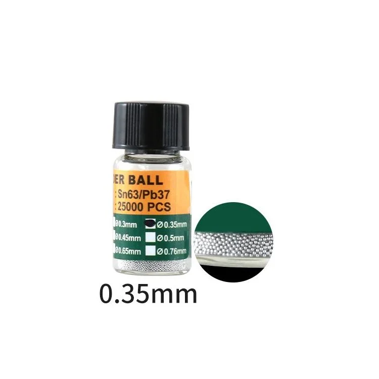 1 Bottiglia Stagno BGA Reballing Balls Per Saldatura Per Strumenti di Riparazione di Rilavorazione BGA - Diametro: 0,35 mm