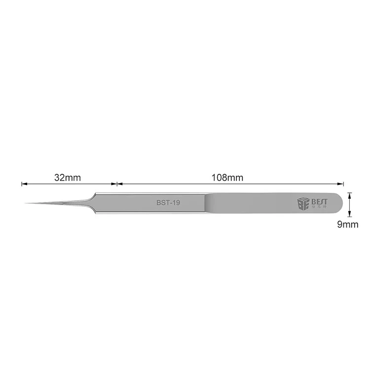 BST-19 Professional Jumper Wire Fingerprint Repair Stainless Steel Tweezers