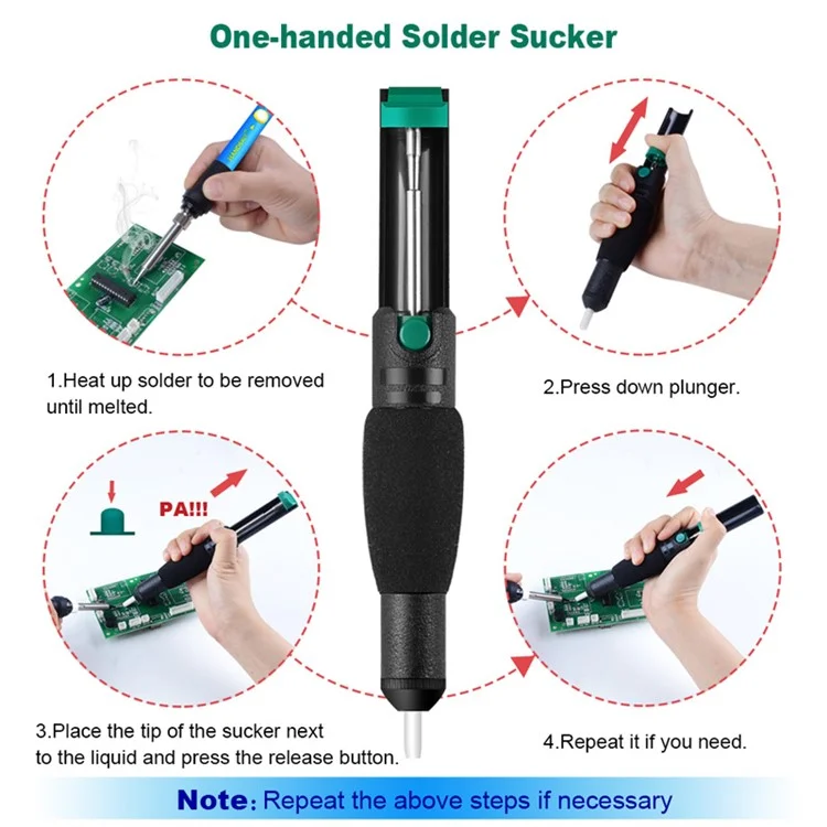 HANDSKIT 22 Pcs Soldering Iron Kit 220V 60W Electric Adjustable Temperature Soldering Iron with Soldering Tips Stand Tools - EU Plug