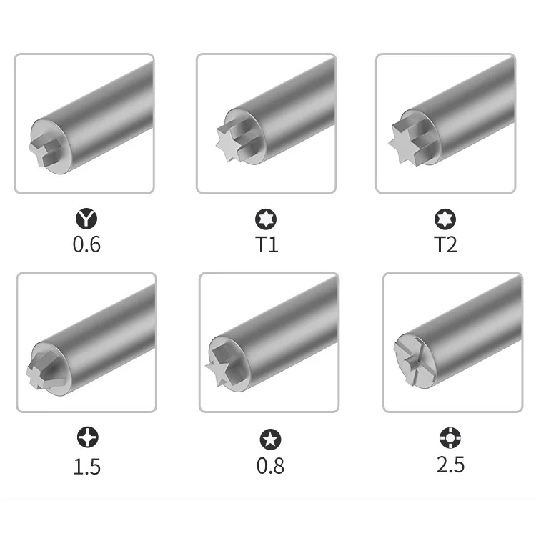 BST-898 Profesional Destornillador Preciso Manija Antideslizante - Torx T2