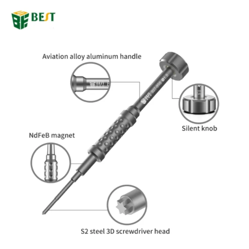 BST-898 Professional Precise Screwdriver Anti-slip Handle - Pentagon 0.8