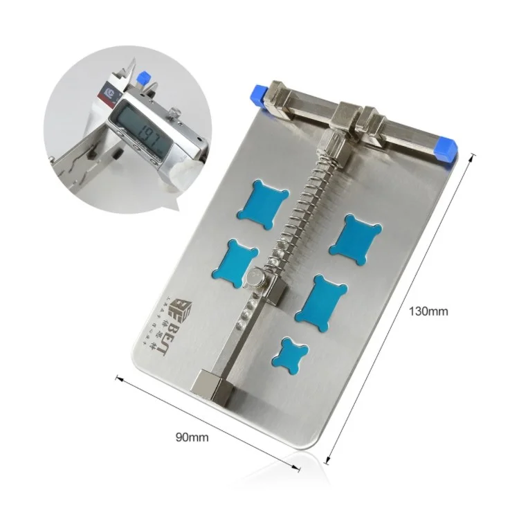 Best BST-001D Circuito in Acciaio Inossidabile Stato di Lavoro Del Supporto Per PCB PCB Per Strumenti di Riparazione di Chip - D'argento