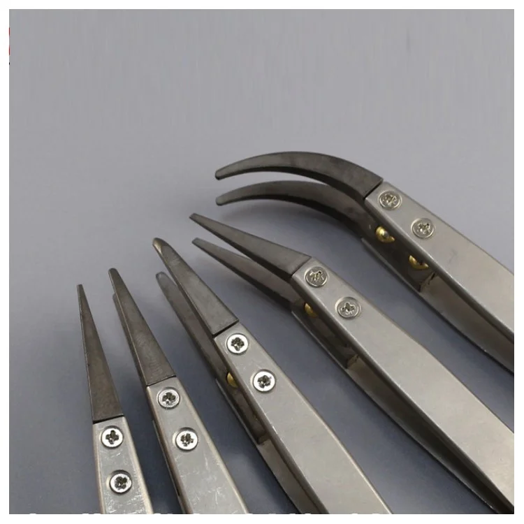 5Pcs/Lot ONLYOU High Temperature Resisting Tweezers Anti-static Ceramic Tip