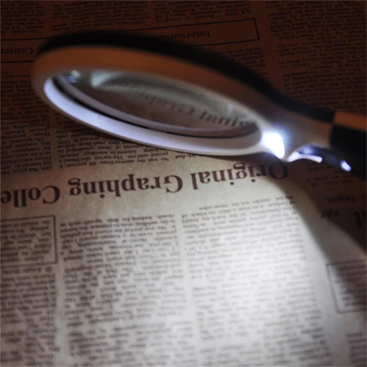 Handheld Illuminated 3X 45X Dual Lens Magnifier Magnifying with 3 LED Light