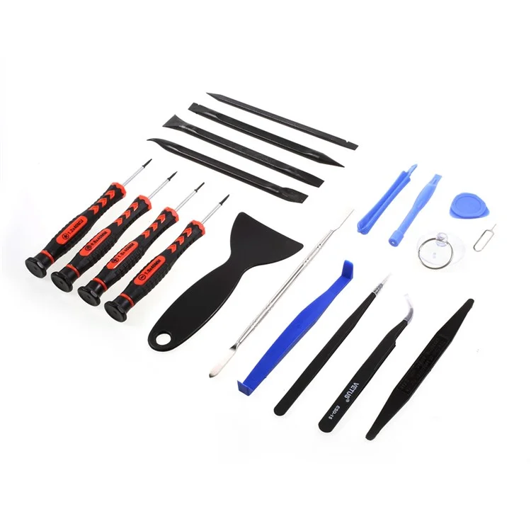 19-In-1 Mobile Phone Repair Tool Kit with Screwdriver Spudger Tweezers Etc