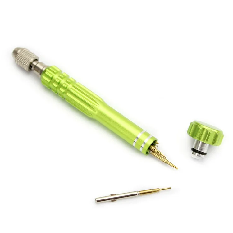 5-in-1 Precision Non-slip Handle Screwdriver Professional Repair Tool Set for iPhone Repair - Green