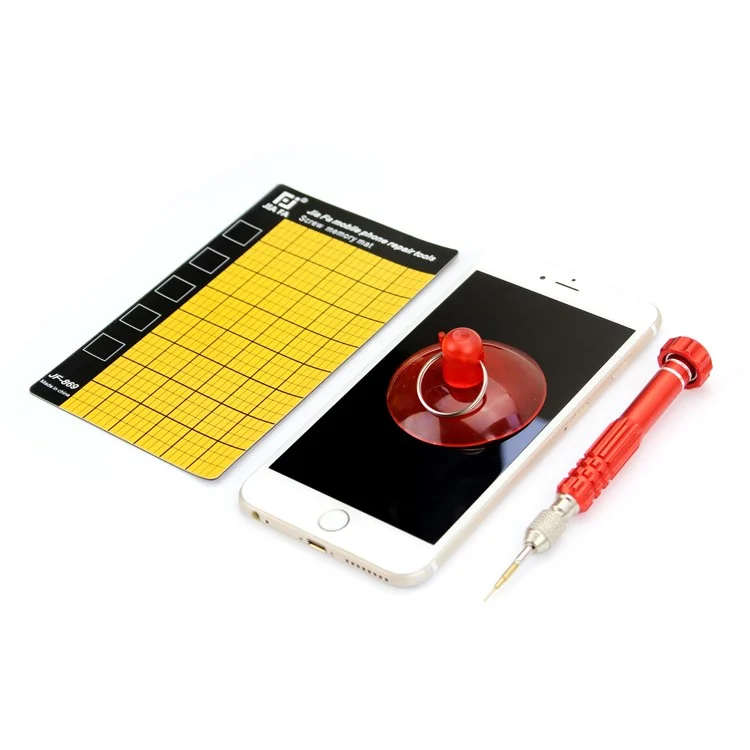 JF-872 5-in-1 Magnetic Screw Mat + Screwdriver Pry Disassemble Repair Tool Kit for iPhone Samsung Sony