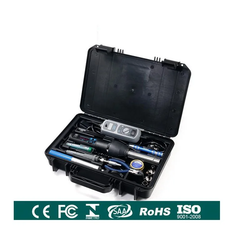 YIHUA Portable 27-in-1 Digital Soldering Iron and Hot Air Gun Rework Station Tool Kit - 220V / EU Plug