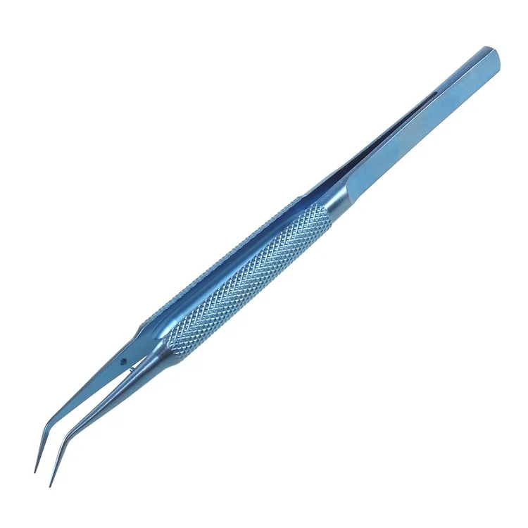 Curved Tip Fingerprint Jump Wire Titanium Alloy Tweezer for Mobile Phone Mainboard Maintenance
