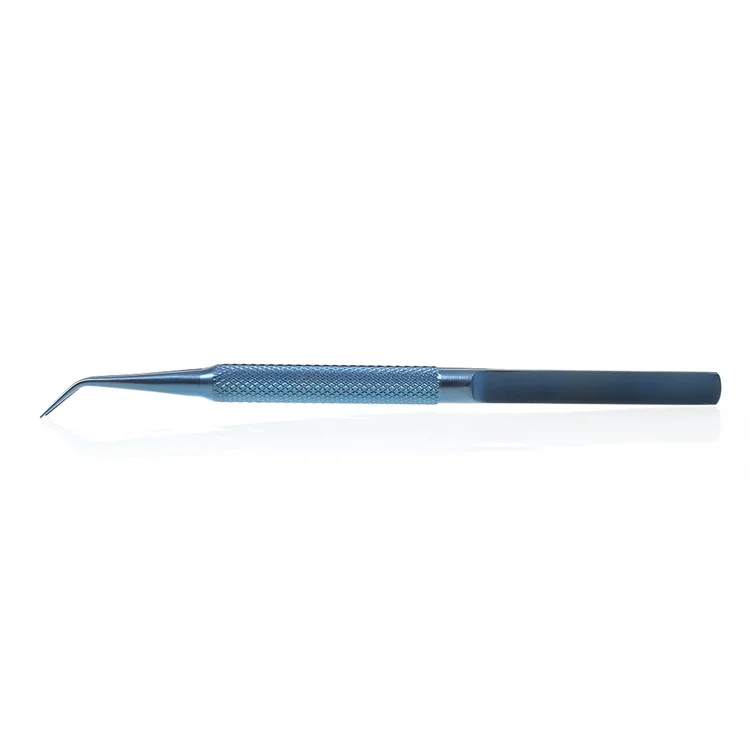 Curved Tip Fingerprint Jump Wire Titanium Alloy Tweezer for Mobile Phone Mainboard Maintenance